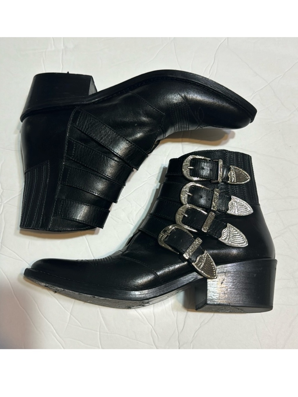 TOGA PULLA buckle-strap mid heel boots